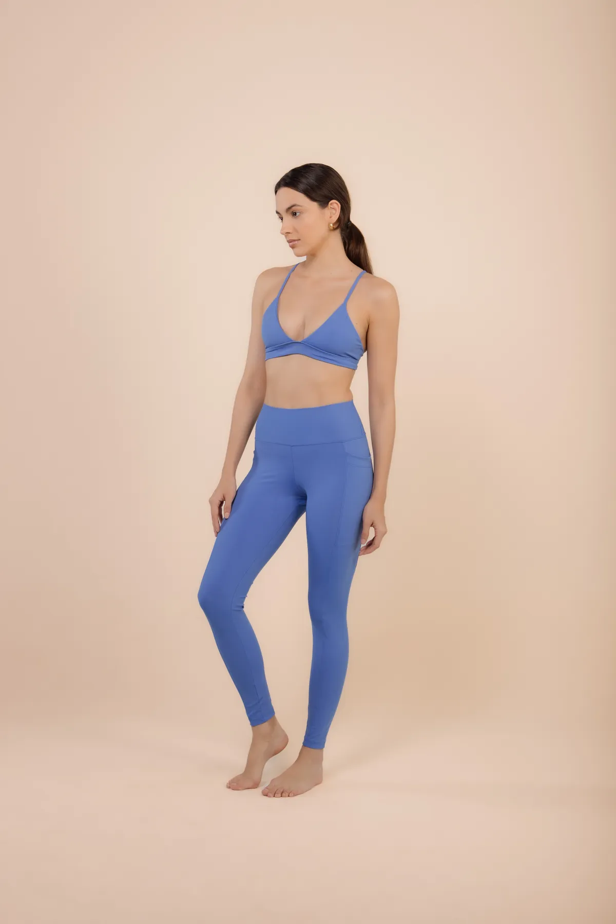 Legging Bolsos Active Azul Violeta